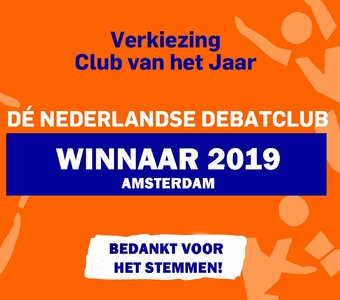 Dé Nederlandse Debatclub wint verkiezing CLUB VAN HET JAAR